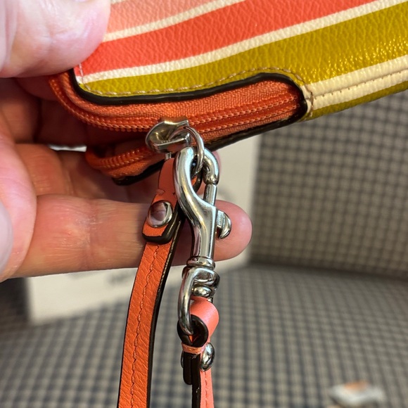 Coach Peyton Multicolor Striped Wristlet - Picture 7 of 7